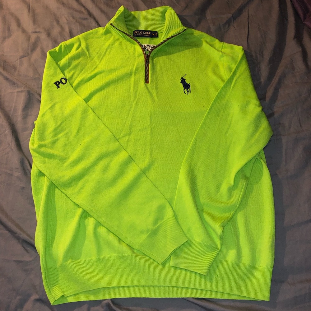 Polo 100% Merino Wool Half Zip Sweater